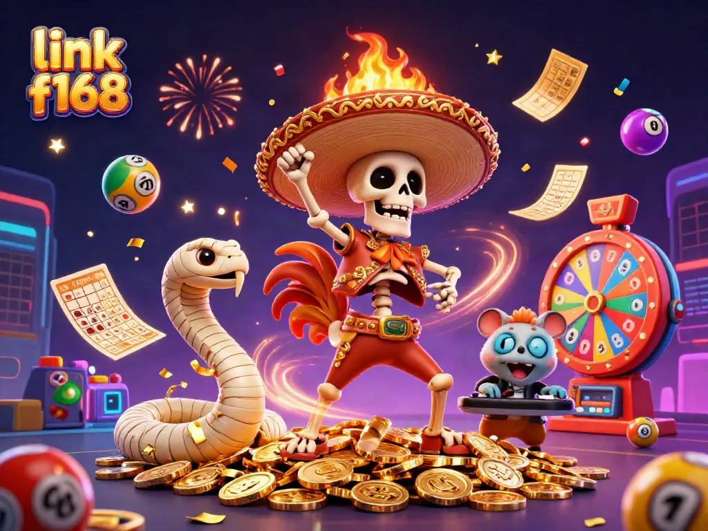Celebrate big wins with link f168 in this epic casino-themed 3D illustration.