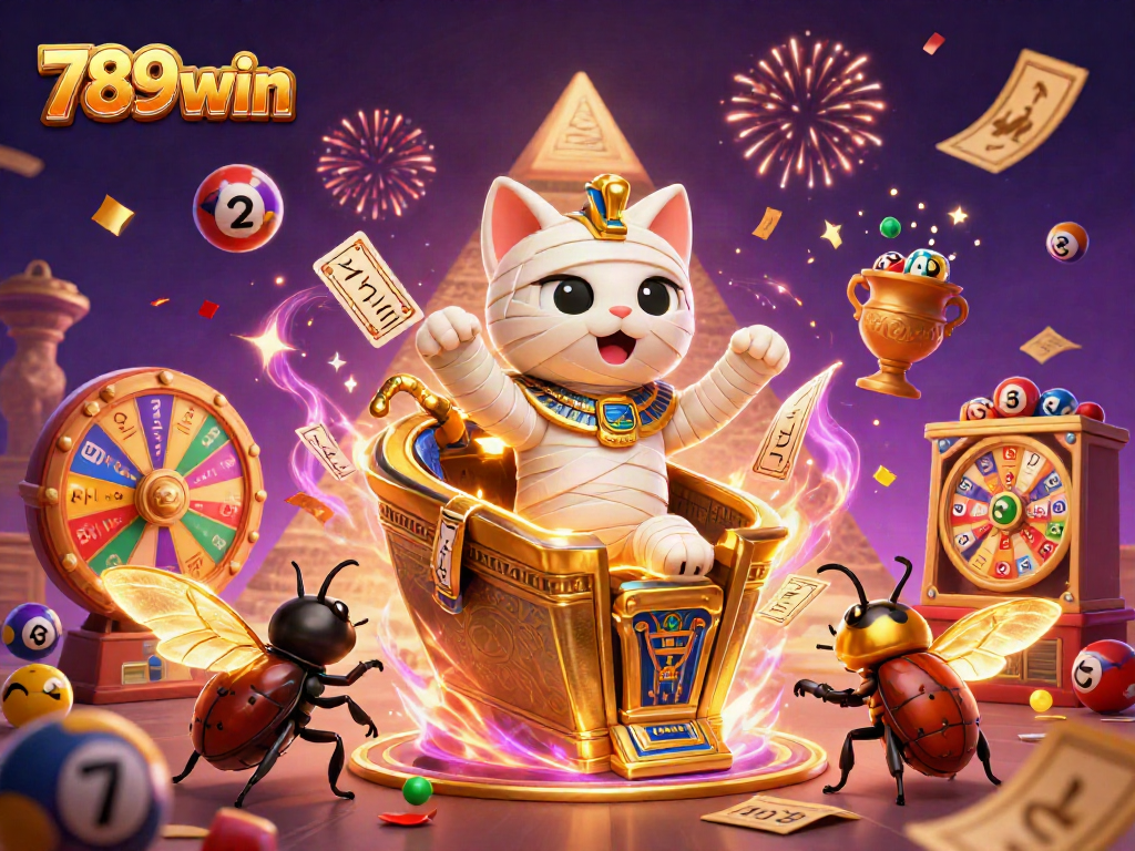 Engage with thrilling gaming action at 789win featuring a bustling pyramid casino scene.