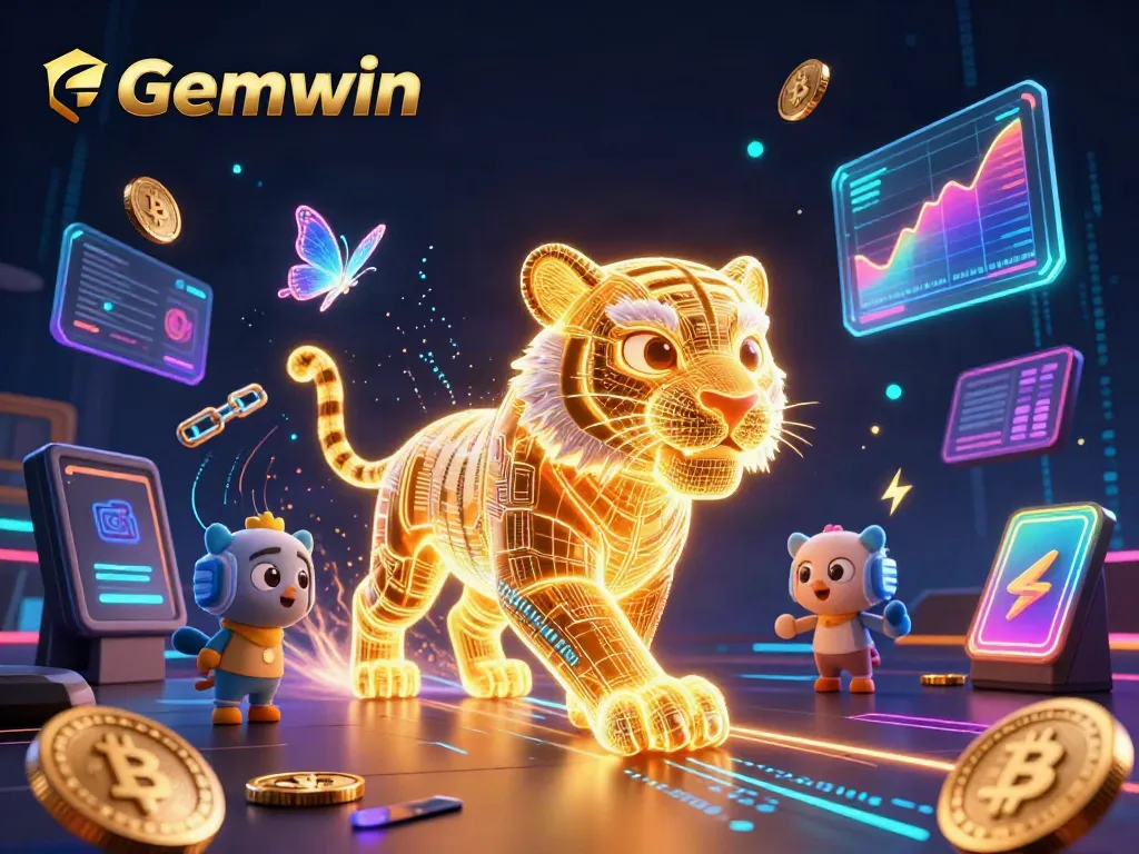 Engage in thrilling gameplay at Gemwin with vibrant casino elements and neon visuals.